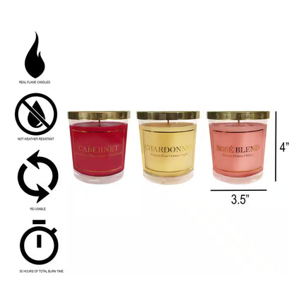 Scented Candles- Wine Collection (Set of 3)