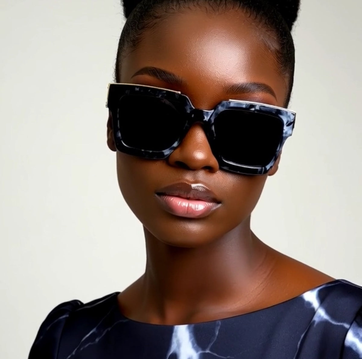 Gold Frame Large Size Sunglasses Men Women Shades Elegant Retro Classic Hip Hop
