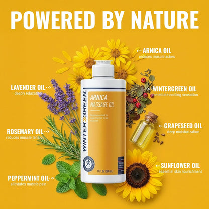 Arnica Massage Oil, Sports Therapy, Muscle Relief, 16.9 Oz