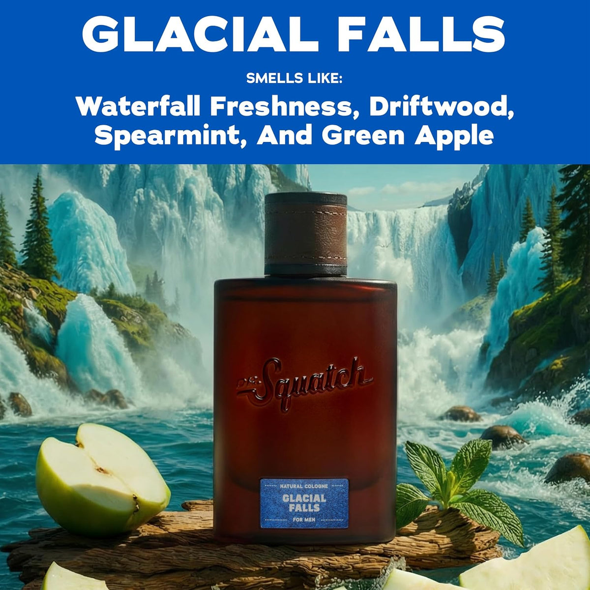 Natural Cologne for Men, Glacial Falls Men&