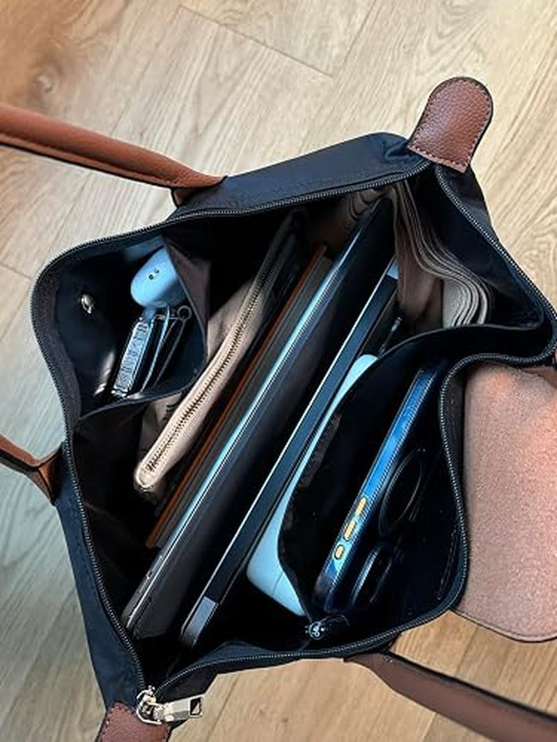 Tote Bags | 2-Pack | Travel | Work | Gym | Foldable | Water-Resistant | 2 Sizes | Lightweight Nylon | Fashionable
