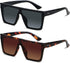 Square Oversized Sunglasses for Women Men Big Flat Top