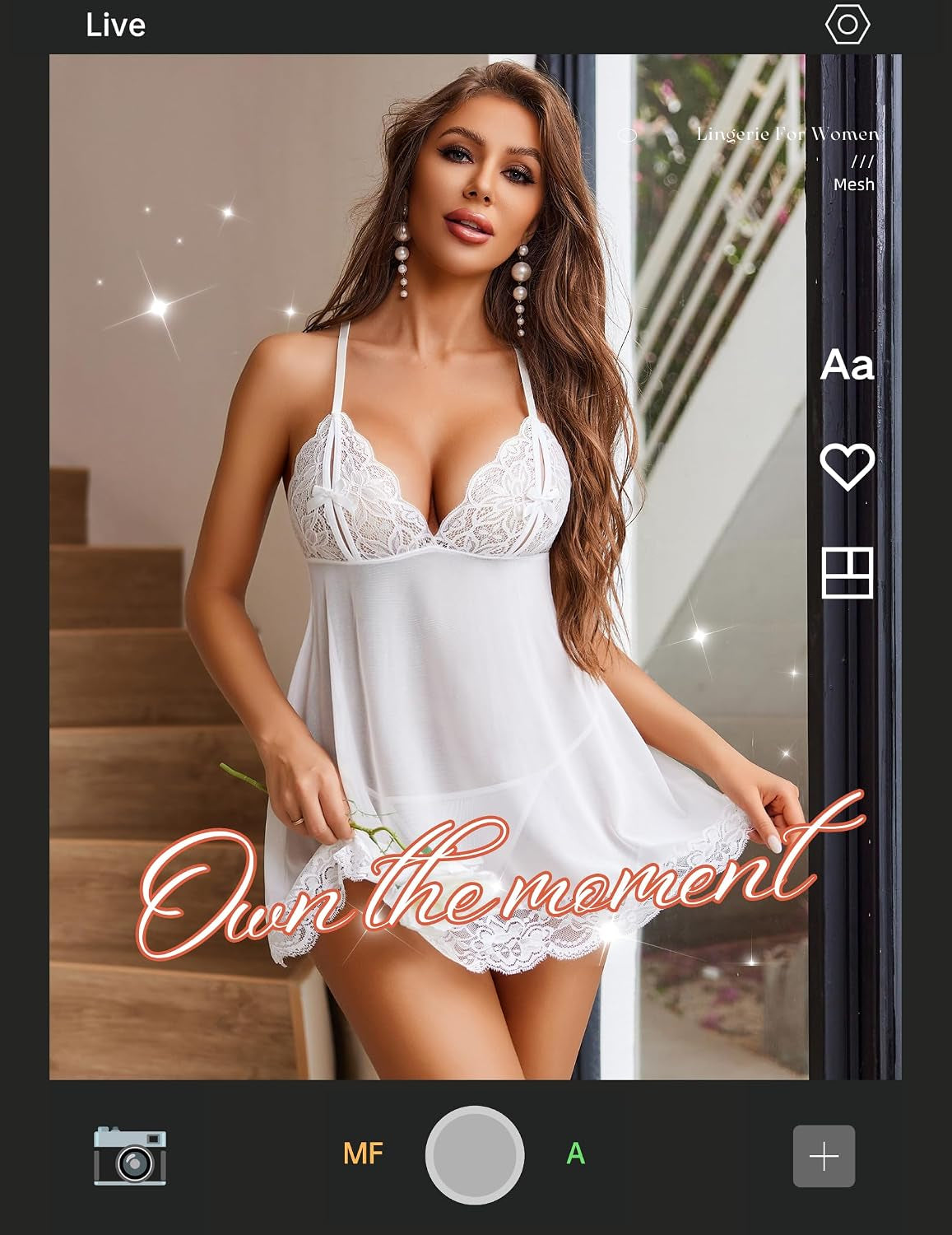 Lingerie for Women Sheer Babydoll Dress Sexy Lace Nightgowns