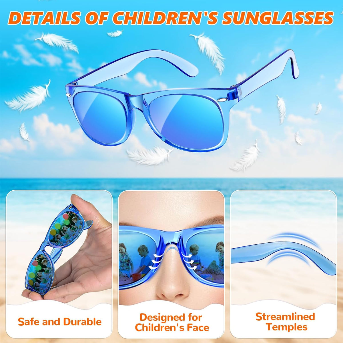 Party Favors Kids Sunglasses Bulk - 16 Packs Neon Sunglasses for Kid Age 3-8, UV400 Protection Party Sunglasses Goodie Bags Stuffers for Kids Birthday Party Supply, End of the Year Gifts for Students