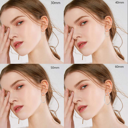 5/12 Pairs Gold Silver Plated Hoop Earrings for Women, Hypoallergenic Stainless Steel Hoops Earrings Set, Lightweight Large Small Hoops Women Earrings Loop Earrings Set