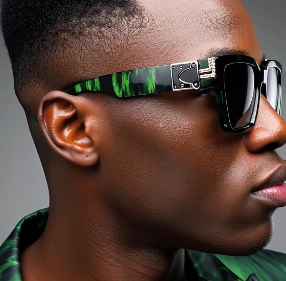 Gold Frame Large Size Sunglasses Men Women Shades Elegant Retro Classic Hip Hop