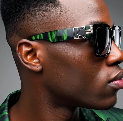 Gold Frame Large Size Sunglasses Men Women Shades Elegant Retro Classic Hip Hop