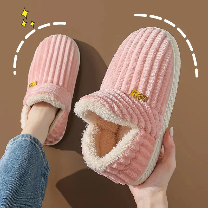 Winter Men Slippers Short Plush Men Cotton Boots Indoor Fluffy House Fur Slippers Men Casual Soft Fur Furry Men Shoes