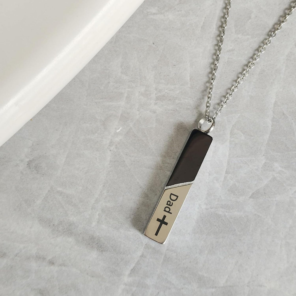 Bar Urn Necklaces for Ashes for Men Women Cremation Urn Jewelry Cross Cube Ash Necklace Memorial Keepsake Pendant Human Ashes Holder