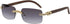 Sunglasses Men Elegant Tinted Clear Wood Buff Glasses Unique Square Rimless New