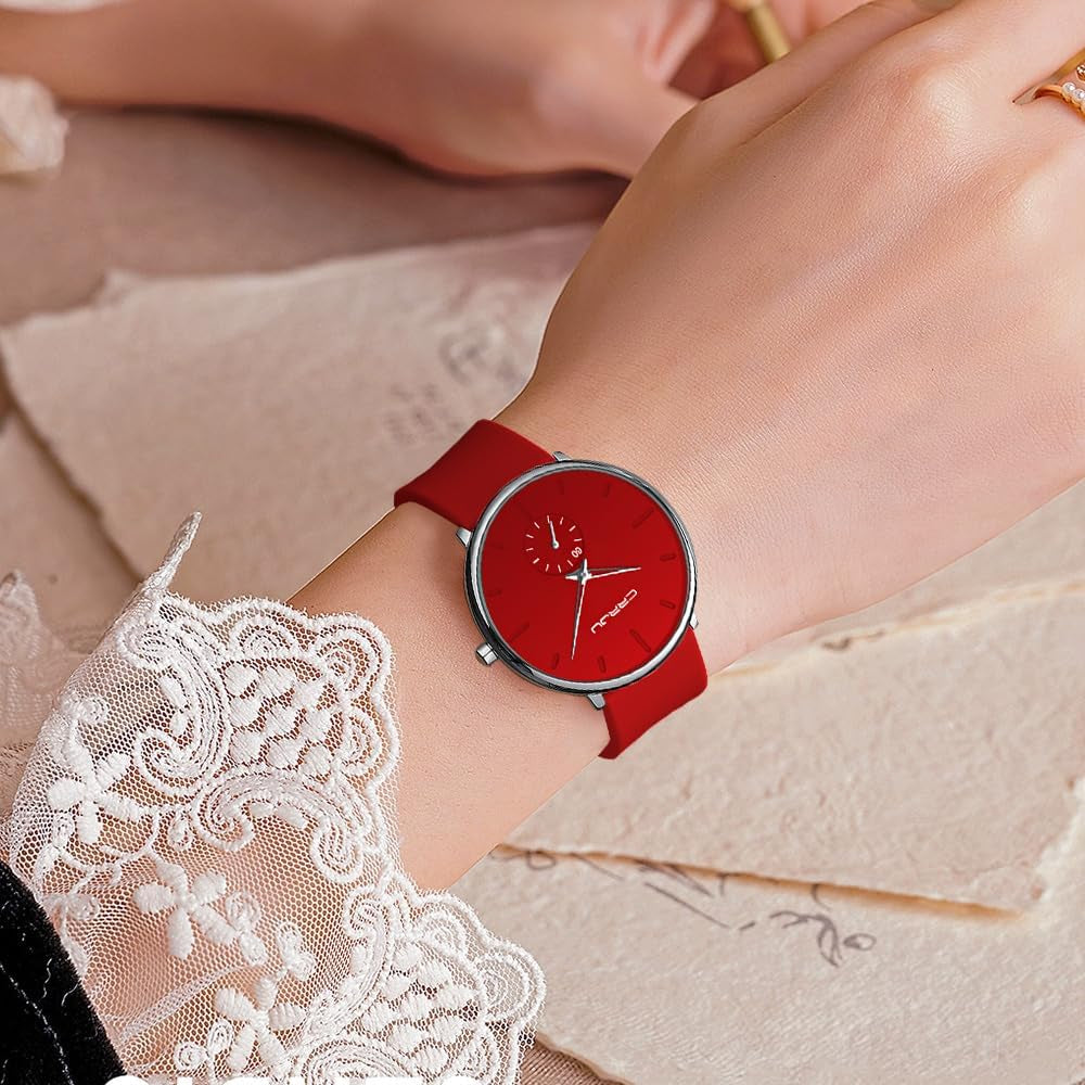Men’S Women Watch Casual Stylish Waterproof Quartz Unisex Wristwatches, Ultra Thin Watches for Men Women, Colorful Silicone Band
