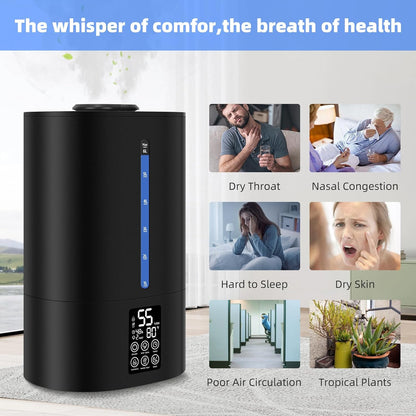 6L Warm &amp; Cool Mist Humidifiers for Bedroom,Large Room,Plants