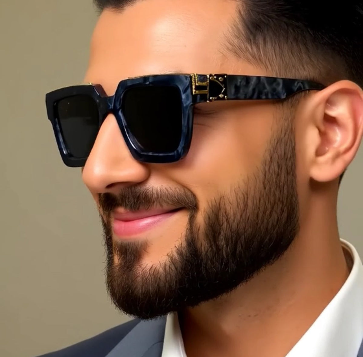Gold Frame Large Size Sunglasses Men Women Shades Elegant Retro Classic Hip Hop
