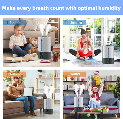 6L Warm &amp; Cool Mist Humidifiers for Bedroom,Large Room,Plants