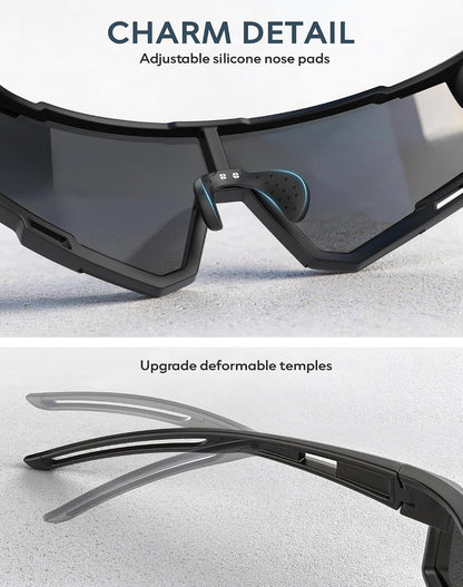 Sports Sunglasses-Men Polarized-Mens-Sunglasses Women: Running Sun Glasses with UV400 for Fishing Cycling