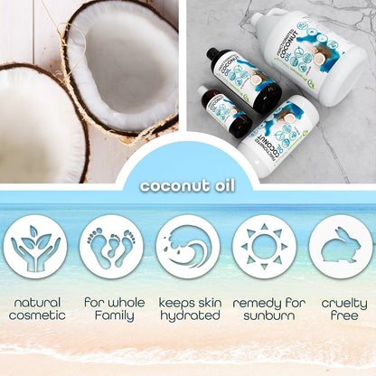 Fractionated Coconut Oil for Skin Moisturizer with Pump Massage Oils Best Carrier for Essential Oils Mixing Body OUL for Dry Skin Moisturizer Natural Oi for Face Hair Body 16 Oz