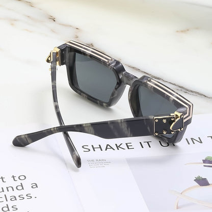 Gold Frame Large Size Sunglasses Men Women Shades Elegant Retro Classic Hip Hop