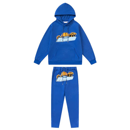 Mens Tracksuits Trousers Shooters Set Designer Hoodies Streetwear Sweatshirts Sports Suit Embroidery Plush Letter Decoration Thick Hoodies Men Pants