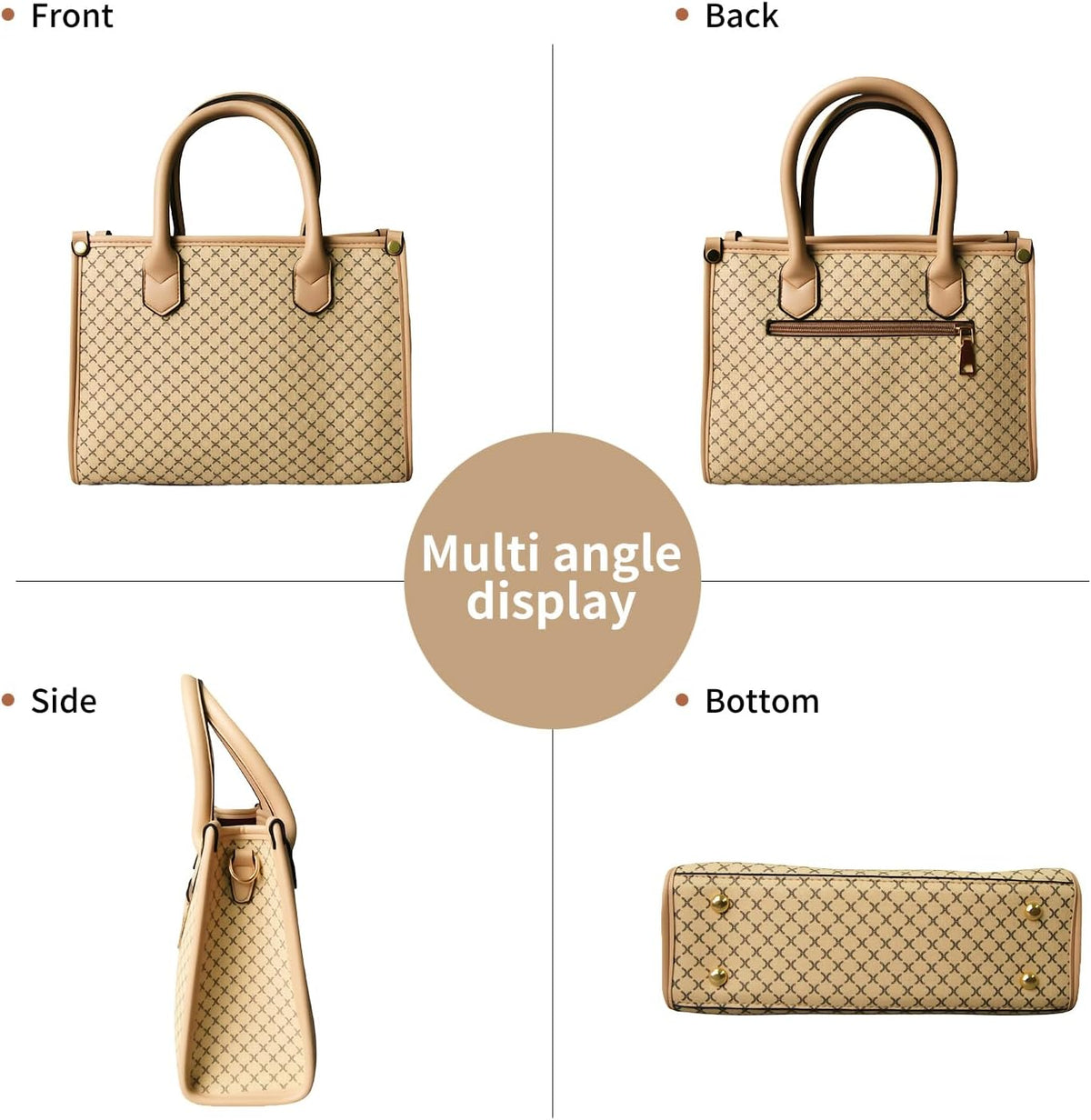 Womens Purses and Handbags, Top Handle Satchel Shoulder Tote Bag