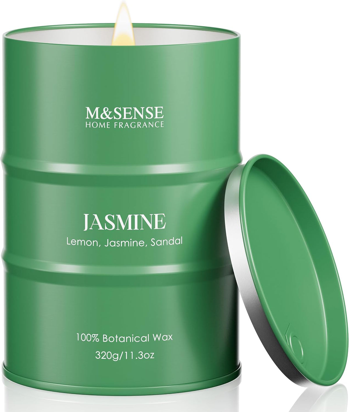 Jasmine Scented Candles Natural Non Toxic, Aromatherapy Candle for Stress Relief Meditation Relaxing, Housewarming Gifts for Women Men, 11.3Oz 70 Hour Long Burning