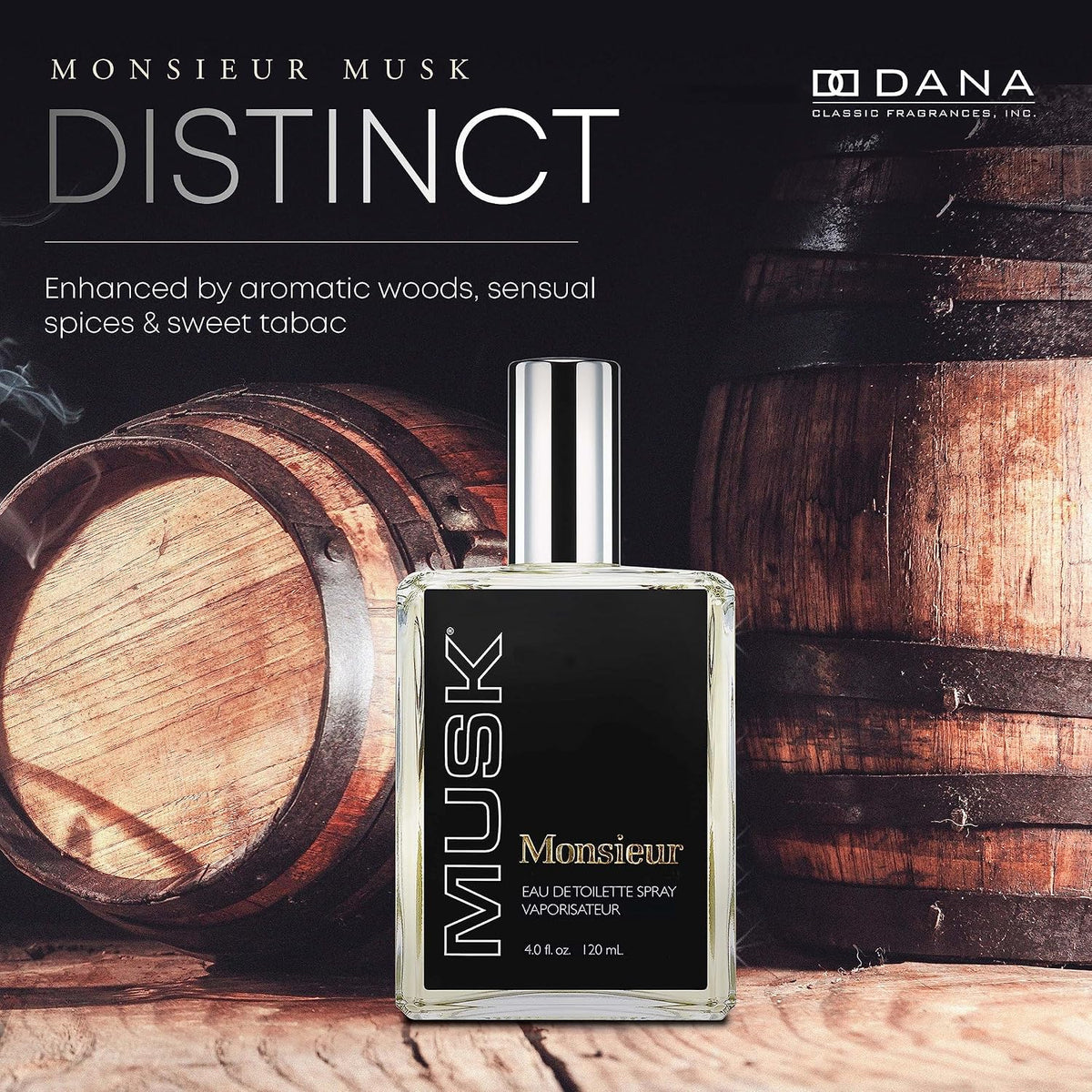 Monsieur Musk EDT Spray Mens Fragrances 4 Oz