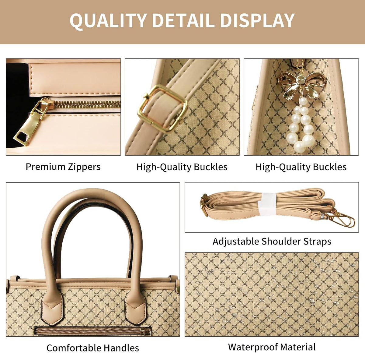 Womens Purses and Handbags, Top Handle Satchel Shoulder Tote Bag