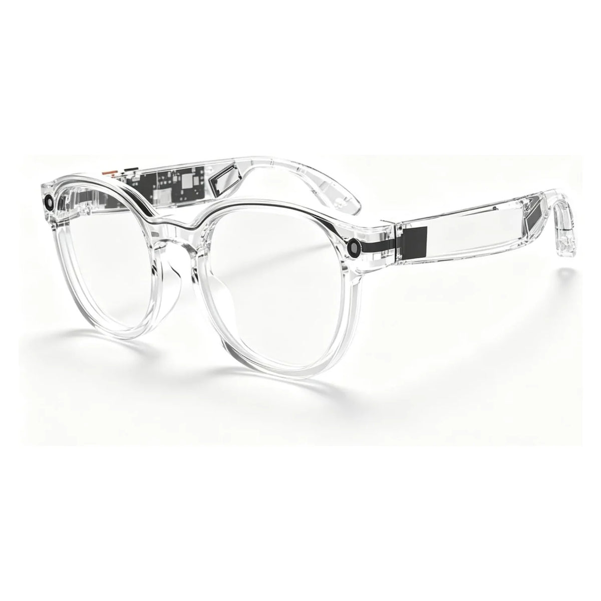 AI Smart Glasses Pink Transparent Frame 8MP Camera 1080P HD Video Recording