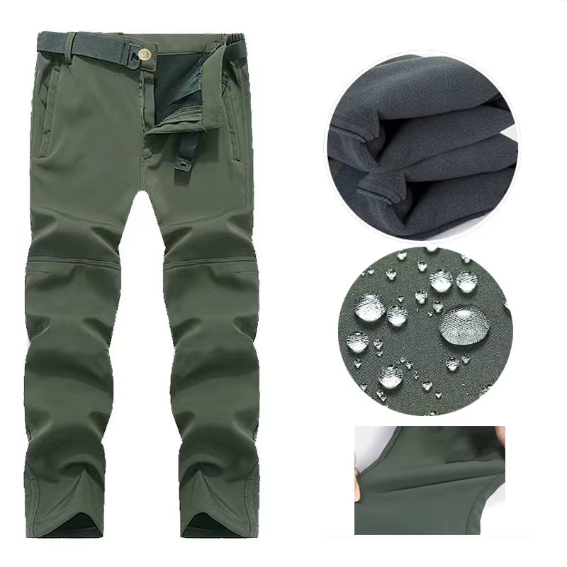 Winter Autumn Tactical Jackets Elastic Men Fleece Waterproof Suits Fishing Warm Hiking Camping Tracksuits Set Hood Coat S-5XL