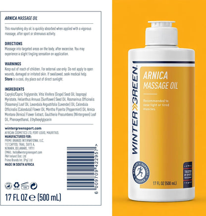 Arnica Massage Oil, Sports Therapy, Muscle Relief, 16.9 Oz