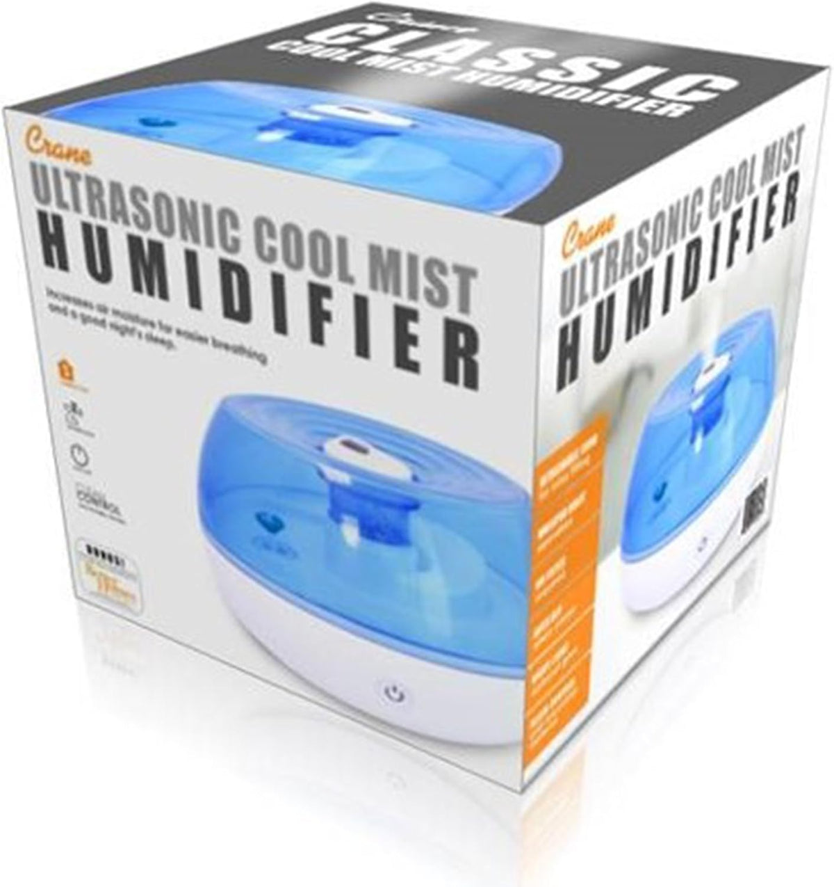 Personal Ultrasonic Cool Mist Travel Humidifier and Vaporizer for Congestion Relief, 360° Adjustable Nozzle, Filter-Free .75 Liter Tank, Blue/White, Office Humidifier