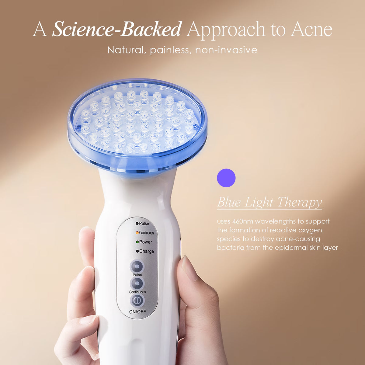 Blue Light Therapy for Acne |Facial Light Therapy Devices for Acne | Anti-Acne Skincare | Reduce Dark Spots &amp; Scars |Remove Blemishes