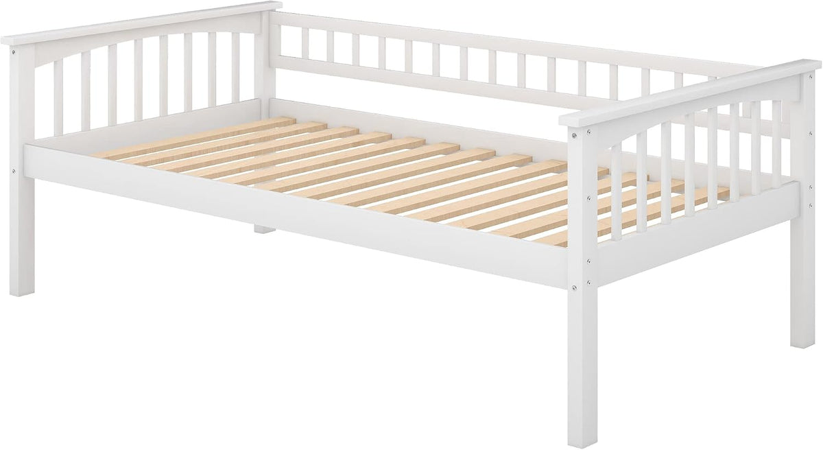 Boden Twin over Twin Bunk Bed with Drawers, Twin Bunk Beds, Convertible Platform Beds, Wooden Beds Frame with Storage Drawers, No Box Spring Needed, Space Saving for Small Apartment, White