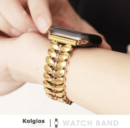 38/40/41/42Mm(Series 11/10)/44/45/46MM Women Cool Chain Metal Smartwatch Bands Compatible for Apple Watch Bands Series 11/ SE3/10/9/8/7/6/5 Stylish Adjustable Replaceable Bracelet for Iwatch S11/10/9/8/7