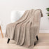 Soft Plush Fleece Throw Blanket for Couch Sofa Bed, Taupe, 50X60