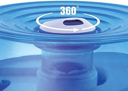 Personal Ultrasonic Cool Mist Travel Humidifier and Vaporizer for Congestion Relief, 360° Adjustable Nozzle, Filter-Free .75 Liter Tank, Blue/White, Office Humidifier