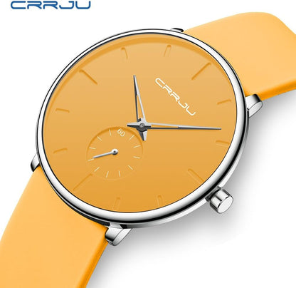 Men’S Women Watch Casual Stylish Waterproof Quartz Unisex Wristwatches, Ultra Thin Watches for Men Women, Colorful Silicone Band