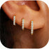 3 Pairs 18K Gold Plated Hoop Earrings for Women CZ Small Huggie Cartilage Hypoallergenic Earrings Set for Multiple Piercing Birthday Christmas Jewelry Gifts Teen Adult Stocking Stuffers