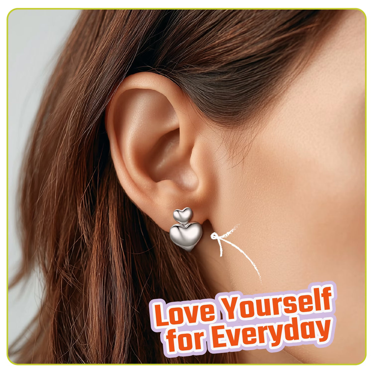 Hypoallergenic Heart Earrings for Women, Real 925 Sterling Silver Heart Stud Earrings Jewelry Gifts for Birthday Graduation