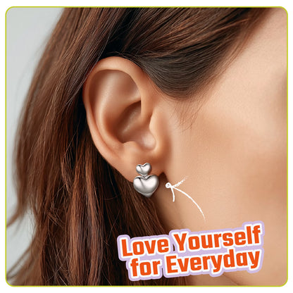 Hypoallergenic Heart Earrings for Women, Real 925 Sterling Silver Heart Stud Earrings Jewelry Gifts for Birthday Graduation