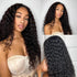 Glueless Wigs Human Hair Pre Plucked Pre Cut，Deep Wave Wig Human Hair 180 Density Hd 13X4 Lace Front Wigs Human Hair Unprocessed Curly Wigs for Black Women Human Hair Natural Black