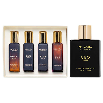 Bellavita Luxury CEO Man &amp; Mens Gift Set Perfume Cologne for Men Combo| Long-Lasting Men&