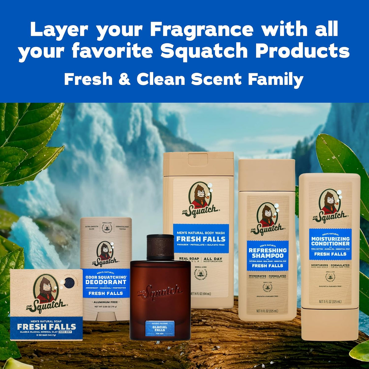 Natural Cologne for Men, Glacial Falls Men&