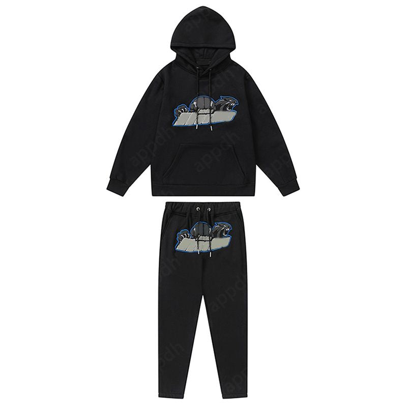 Mens Tracksuits Trousers Shooters Set Designer Hoodies Streetwear Sweatshirts Sports Suit Embroidery Plush Letter Decoration Thick Hoodies Men Pants