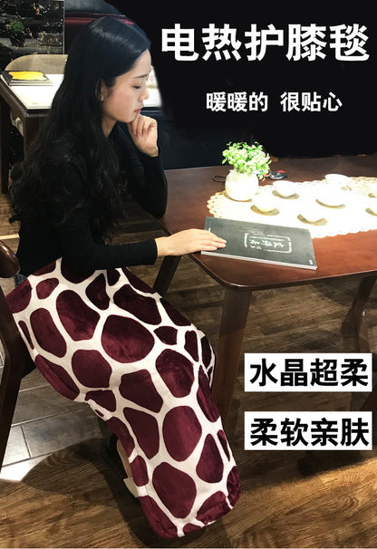 Electric Blanket, Small Single-Person Heating Blanket, Throw Blanket, Office Seat Cushion, Deer Pattern Heating Pad, Home Adjustable Warming Blanket