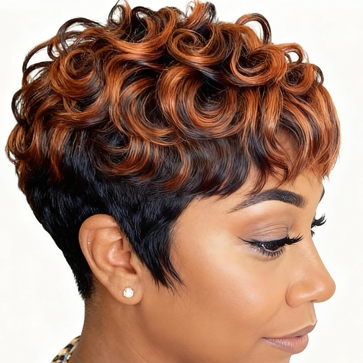 Short Pixie Cut Wigs for Black Women Pixie Cut Wigs with Bangs