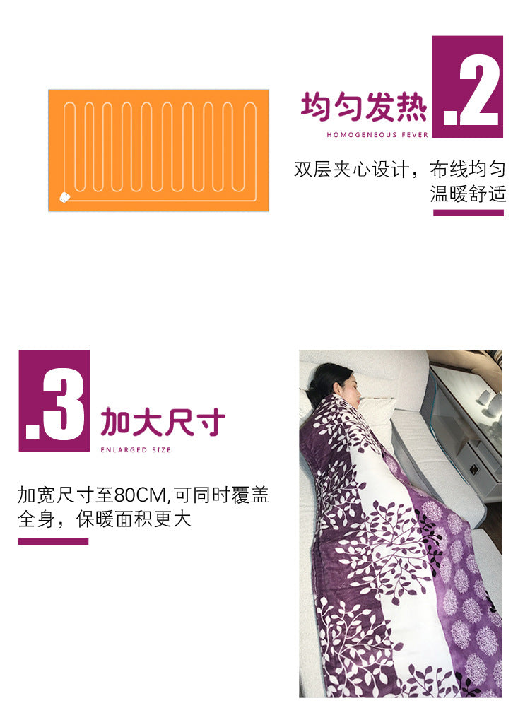Electric Blanket, Small Single-Person Heating Blanket, Throw Blanket, Office Seat Cushion, Deer Pattern Heating Pad, Home Adjustable Warming Blanket