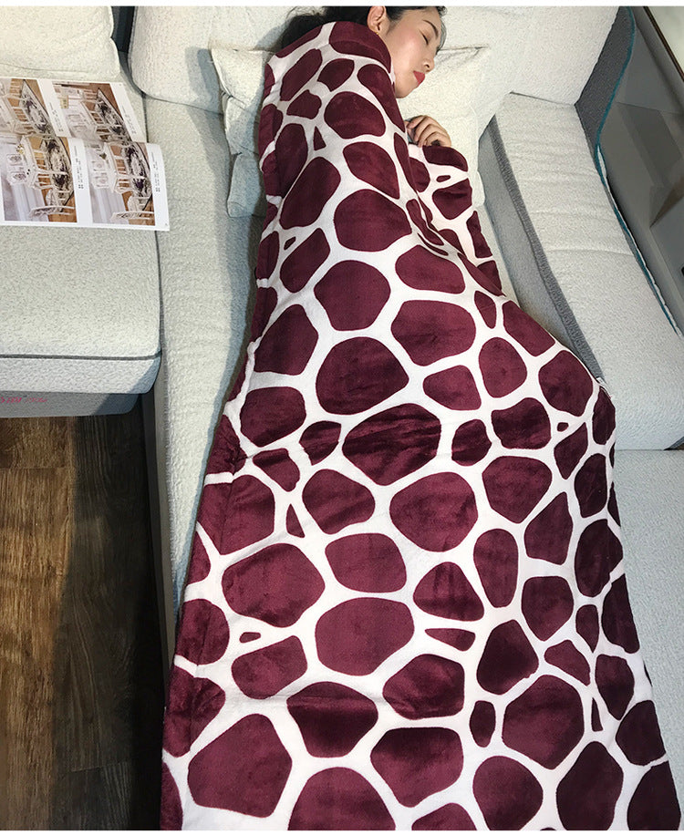 Electric Blanket, Small Single-Person Heating Blanket, Throw Blanket, Office Seat Cushion, Deer Pattern Heating Pad, Home Adjustable Warming Blanket