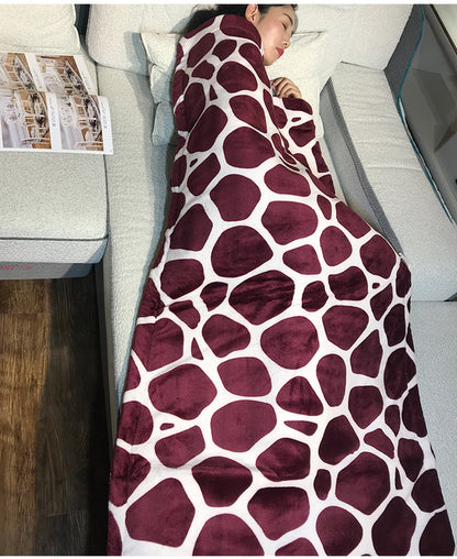 Electric Blanket, Small Single-Person Heating Blanket, Throw Blanket, Office Seat Cushion, Deer Pattern Heating Pad, Home Adjustable Warming Blanket