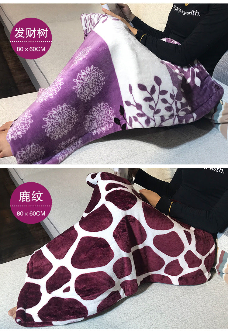Electric Blanket, Small Single-Person Heating Blanket, Throw Blanket, Office Seat Cushion, Deer Pattern Heating Pad, Home Adjustable Warming Blanket