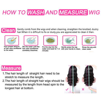 28 Inch Glueless Wigs Human Hair Pre Plucked Pre Cut 5X5 Closure Body Wave